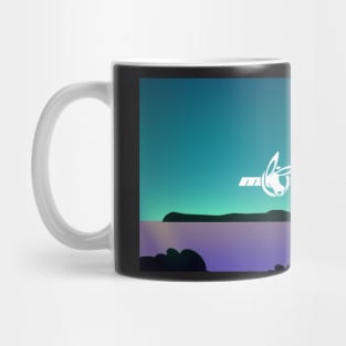 MOULE Logotype Above Penguin Island Mug